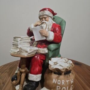 Vintage Schmidt Musical Santa Claus Figurine with Letters